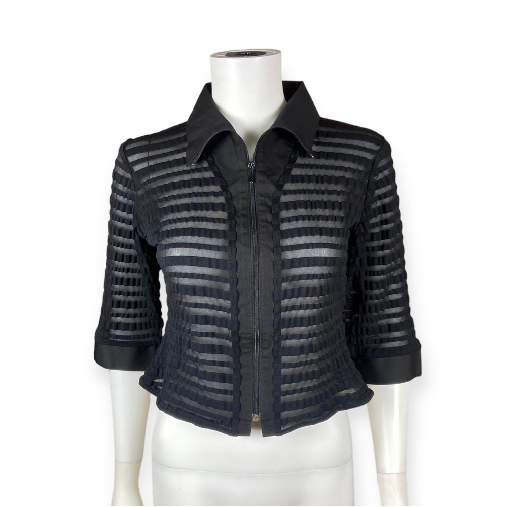 Rayure Paris Black Zip Up Selma Top